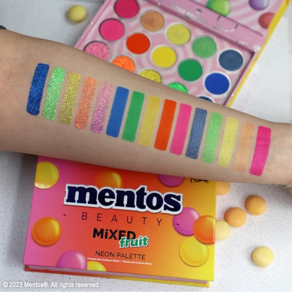 Rude x Mentos Beauty Mixed Fruit Neon Color Eyeshadow Palette - Picture 3 of 4